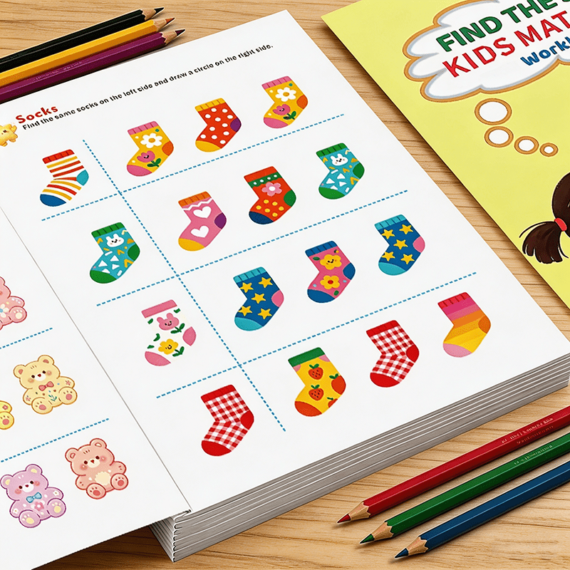 Kids Education Activities - お子様向けの、同じ内容のワークブックを見つけましょう。視覚的な検索パズルで、観察力を養い、幼児教育に役立ちます。