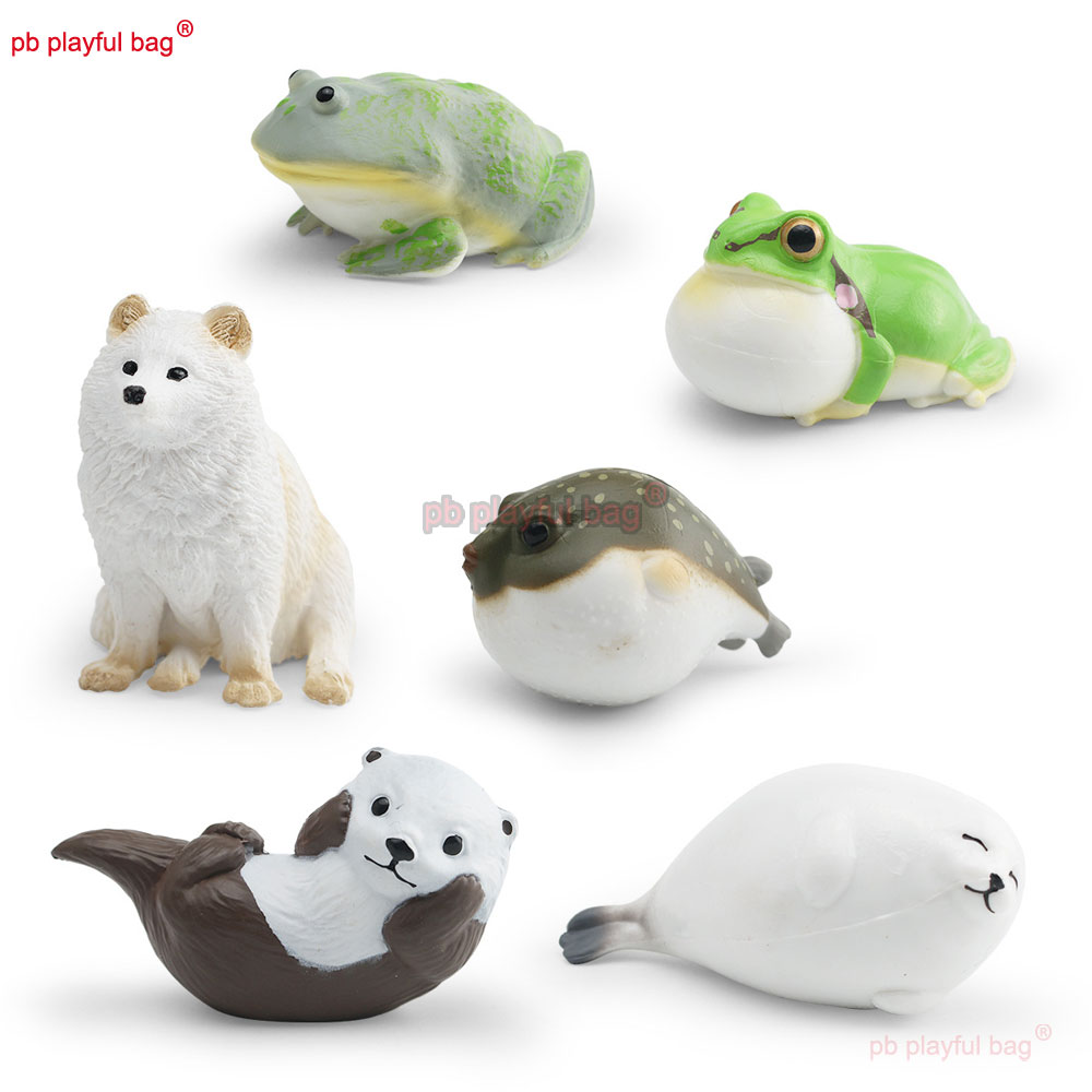 リアルな野生動物フィギュア レインフロッグ カワウソ シール - Kids First Education のレビューと価格