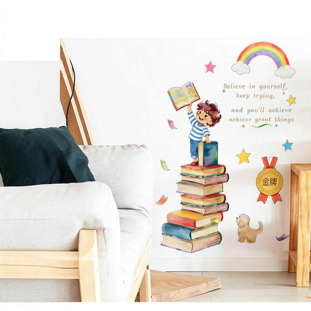 やる気を引き出す英語のフレーズが書かれたウォールステッカー。 - Kids Education Motivation のレビューと価格